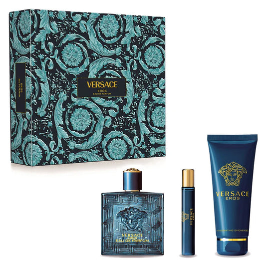 Versace Eros 3-Piece Set 3.4oz Men EDP Spray