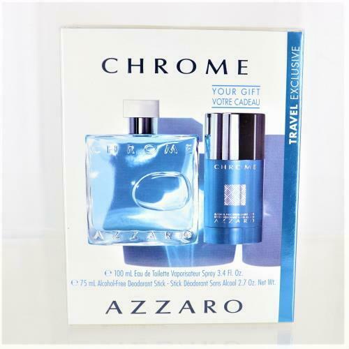 Azzaro Chrome 2-Piece Set for Men 3.4oz EDT Spray